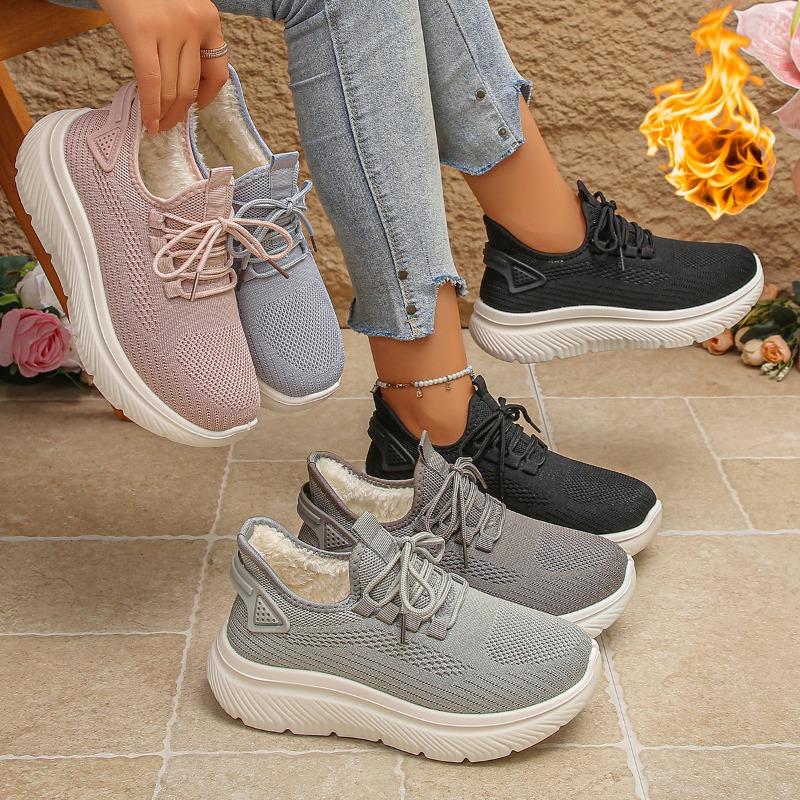 Knit Fabric Lace Up Sneakers - 2027 Sneakers da Passeggio Outdoor da